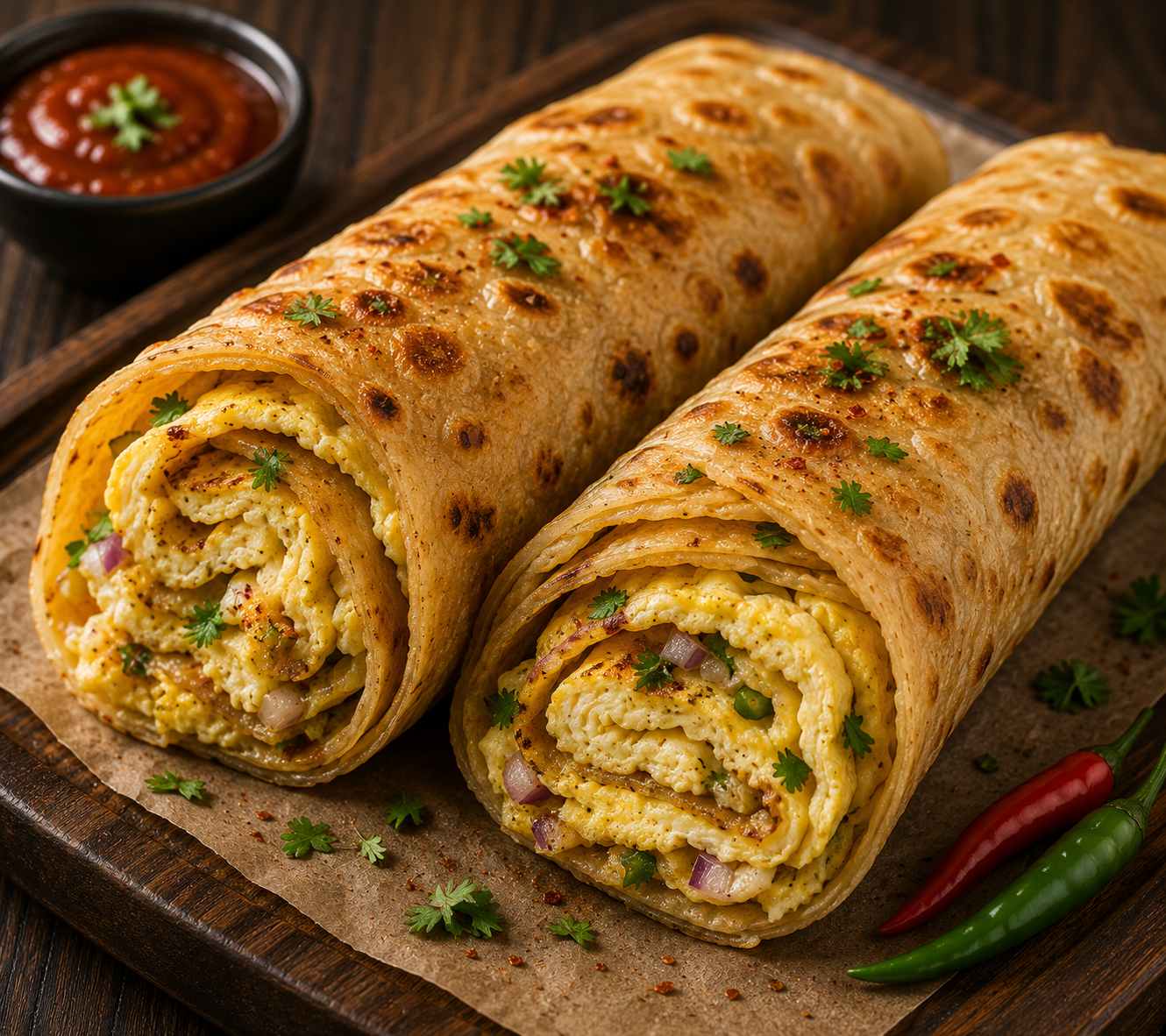 Roti egg Wrapped