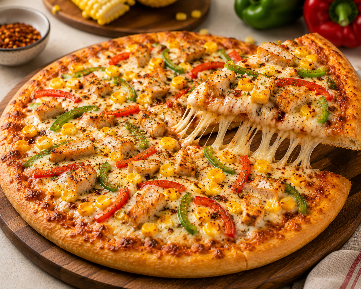 Chicken & Corn Pizza