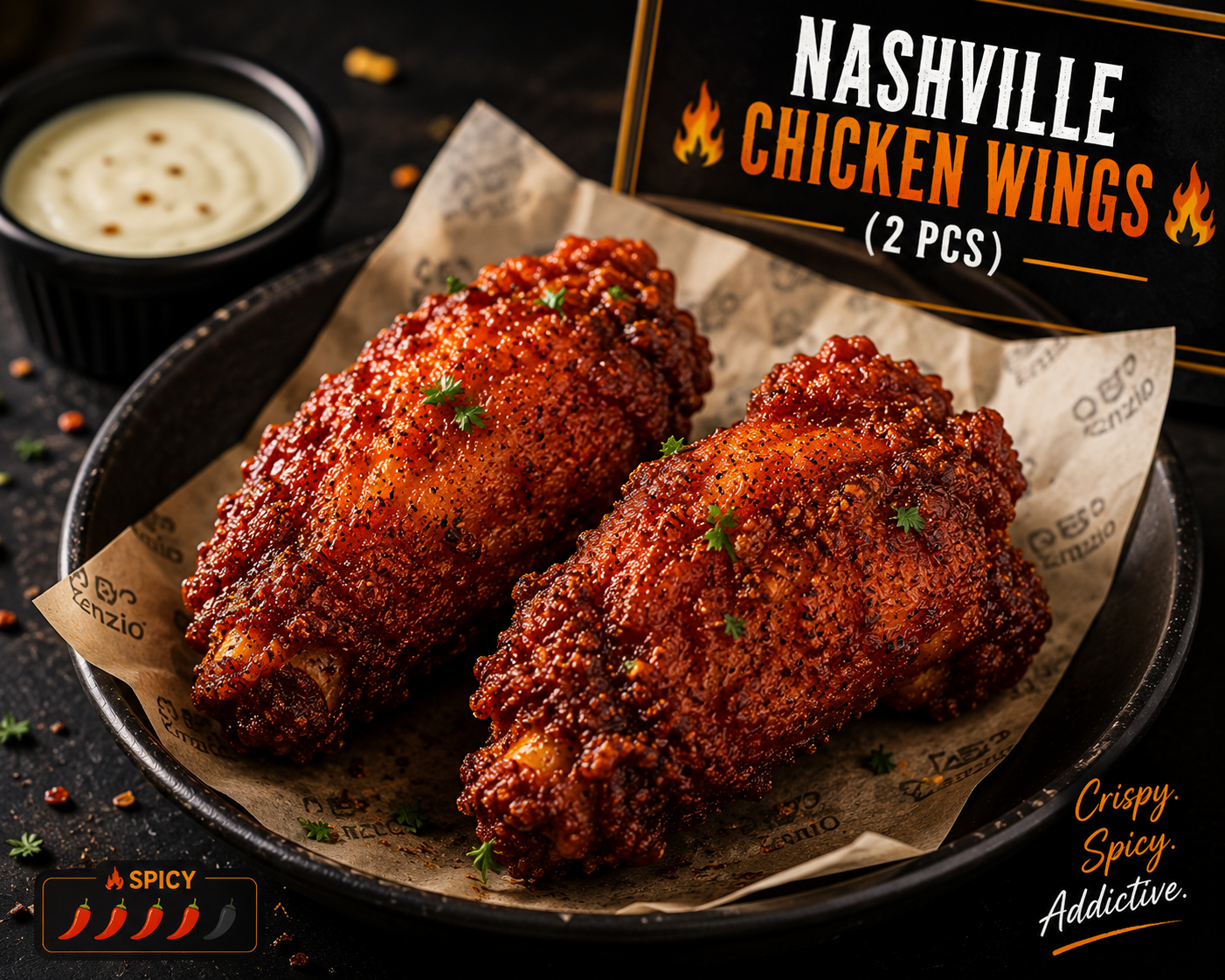 Nashville Chicken Wings (2 Pcs)