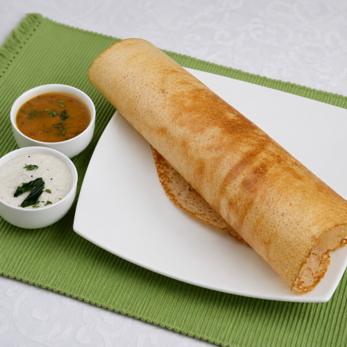 Ghee Dosa ,3pcs -250ml Sambar ,100 Chutney