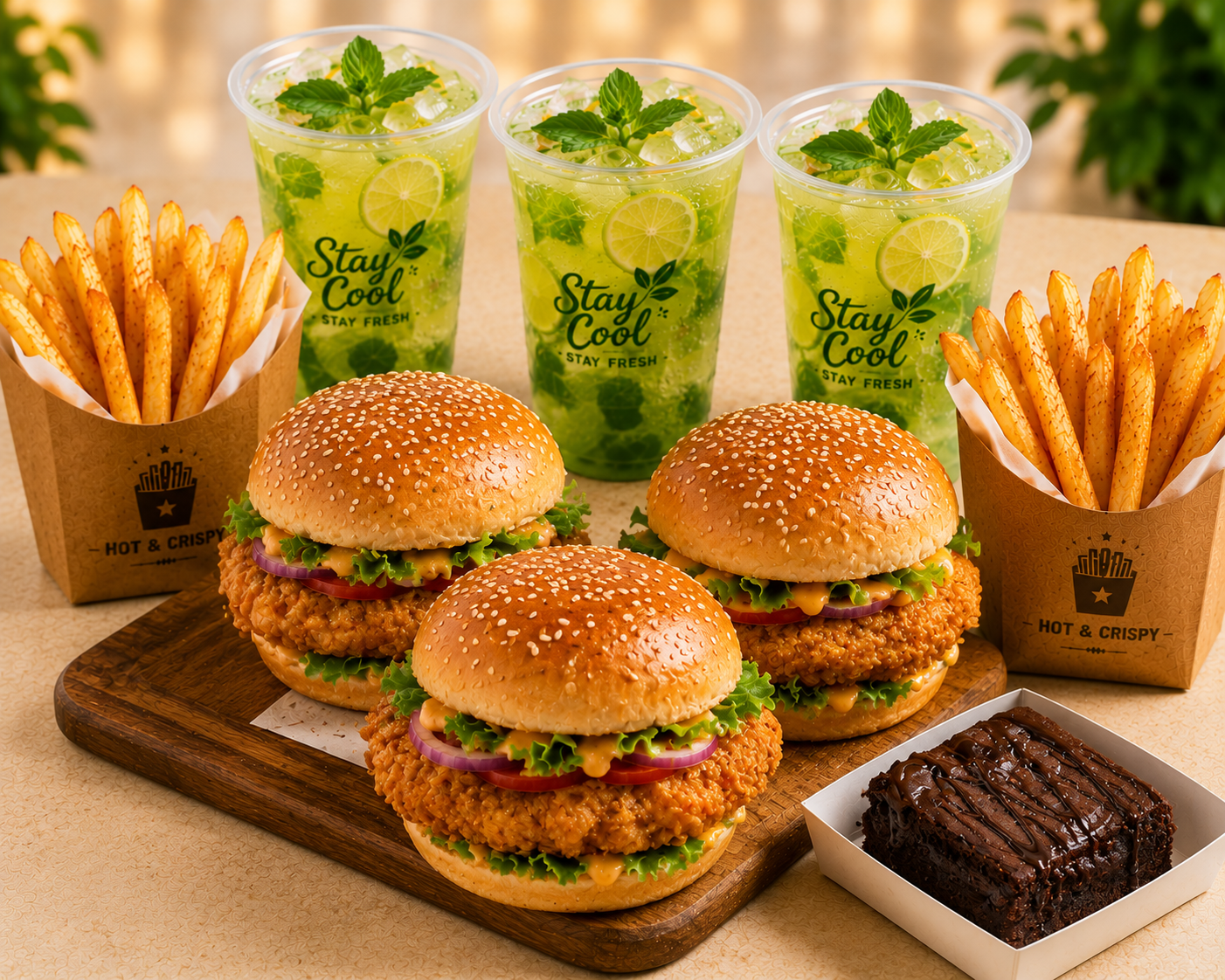 Chicken Burger Feast (For group of 3-4)