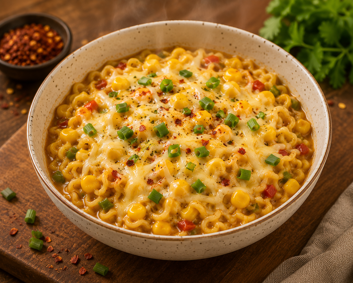 Chilli Cheese Corn Maggie