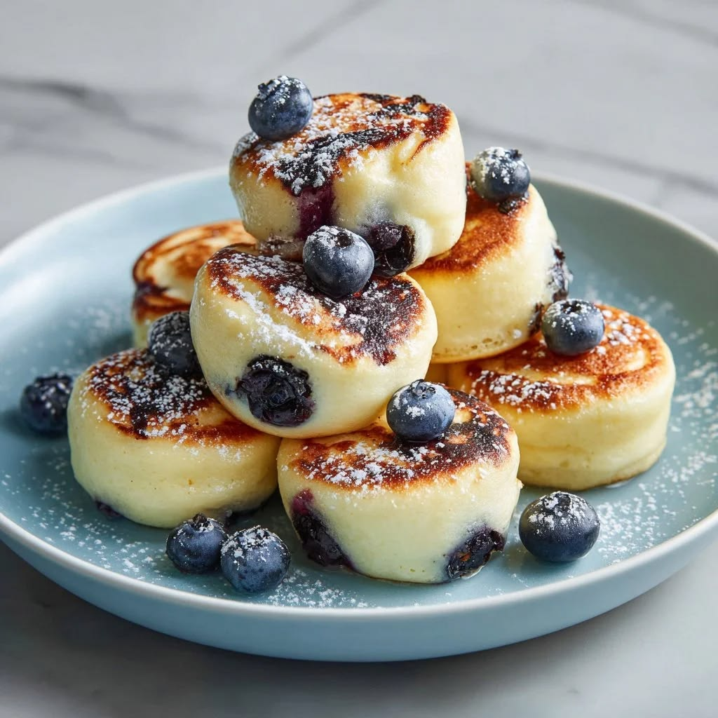 Berries in Blue Fruit Minin Pancakes