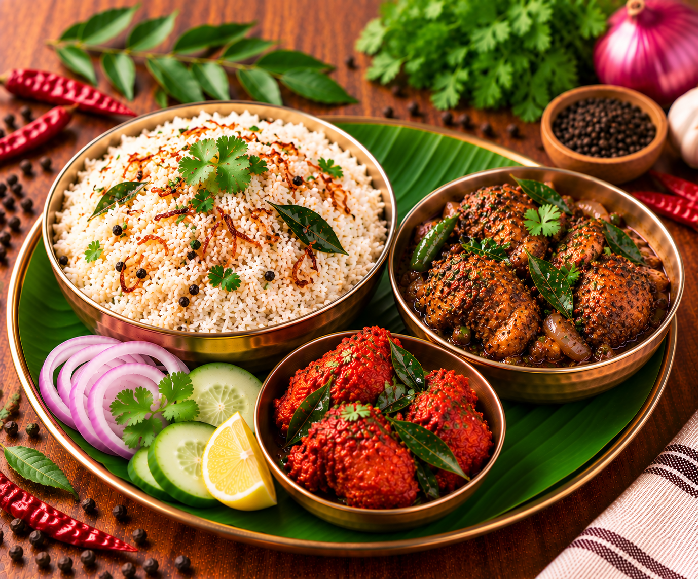 Rice 500 ml + Pepper Chicken (3 Pcs) + Chicken 65 (3 Pcs)