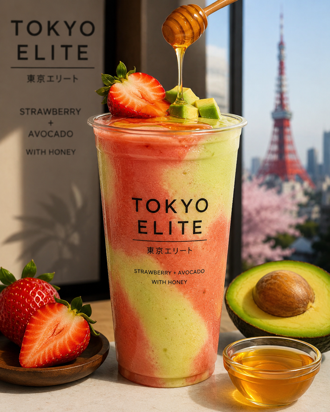 Tokyo Elite (Strawberry+Avocado) (With Honey)