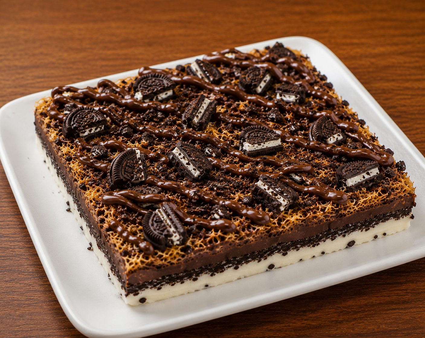 Crunchy Baked Oreo Kunafa