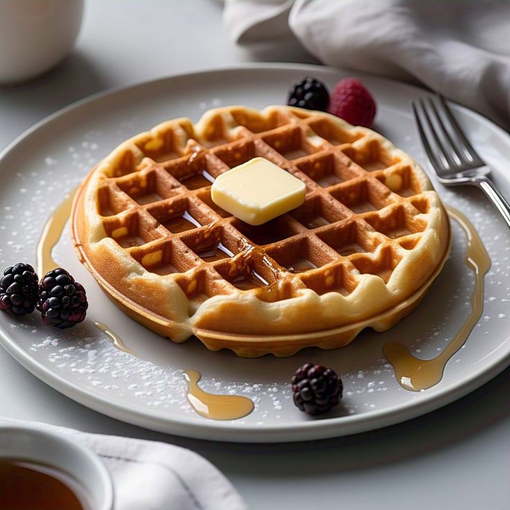 Honey and Caramel Waffle (Without Icecream)